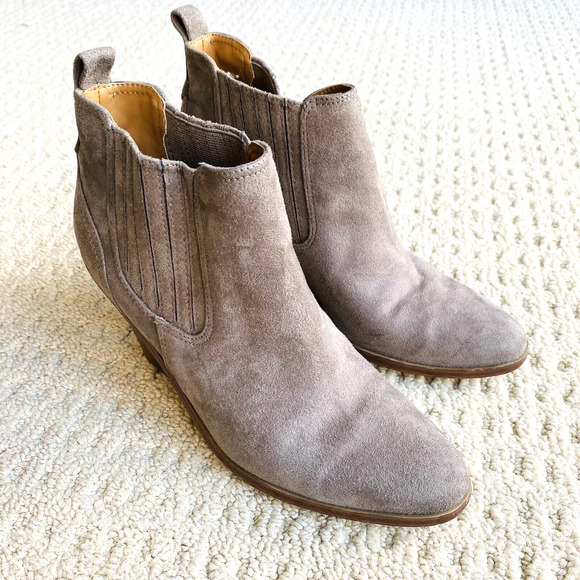 Nine West Womens Pull On Ankle Boots Casual Light Brown Suede High Heel US 6.5M - Picture 6 of 10